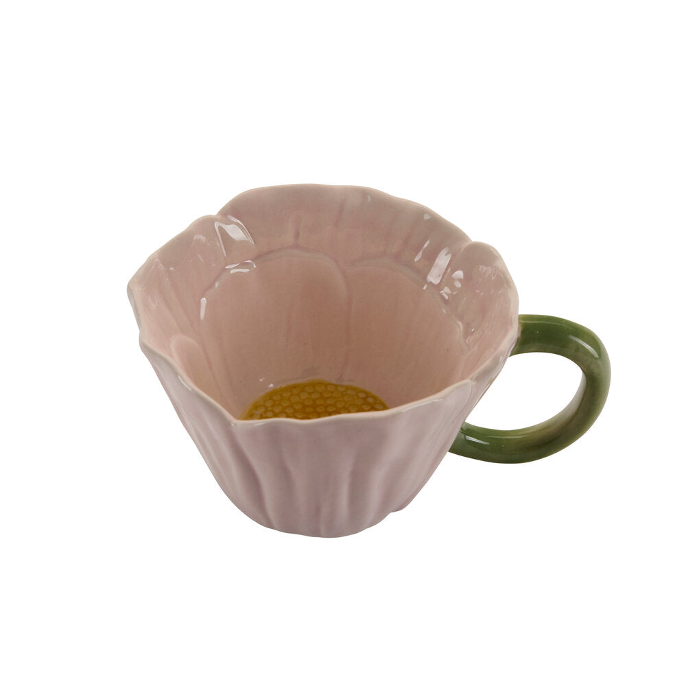 Blomster krus, Pink - H6,5 cm